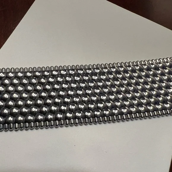 Stainless Steel Basket weave style bracelet - Picture 4 of 8